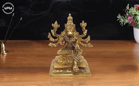 Buy Two Moustaches Brass 4.5 Inches Varahi Statue, Varahi Amman Statue ...