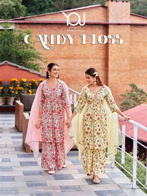Wanna CandyFloss Cotton Embroidery Alia Cut Designer Kurti Bottom With ...