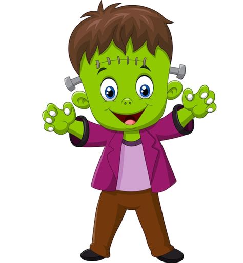 Little boy use a halloween costume | Premium Vector
