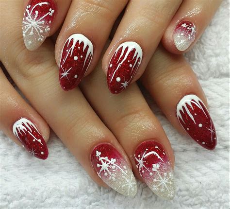 Nail Design Fullcover Winter Christmas | Christmas gel nails, Holiday ...