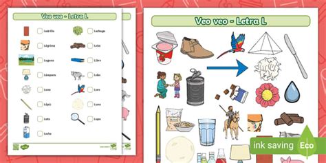 Guía de Trabajo: Veo veo - Letra L