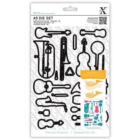 xcut A5 Die Set, Musical Instruments, 23-Pack : Amazon.in: Toys & Games