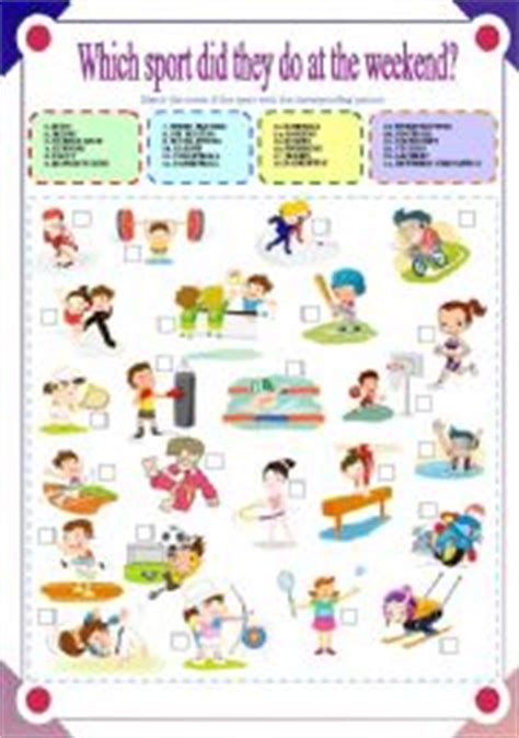 Playing Sports Worksheet 的图像结果