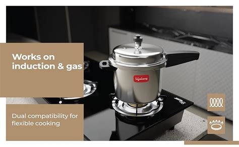Buy Lifelong Stainless Steel Pressure Cooker 5Liters | Induction & Gas ...
