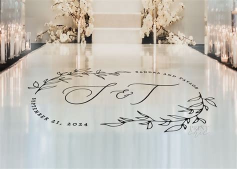 Custom wedding dance floor decal removable personalized wedding date ...