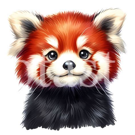 Watercolor Red Panda Clipart, Nursery Art (digital Download - Etsy