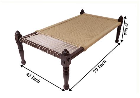 Indian classical weaved day bed