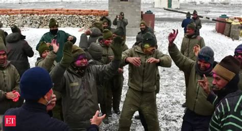 Watch: ITBP troops celebrate Holi at altitude of 17,000 feet in Ladakh ...