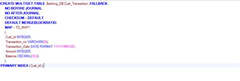 Image result for CreateTable Syntax SQL Teradata