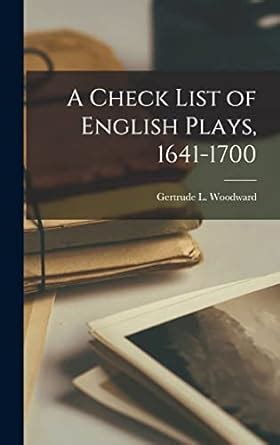 Buy A Check List of English Plays, 1641-1700 Book Online at Low Prices ...
