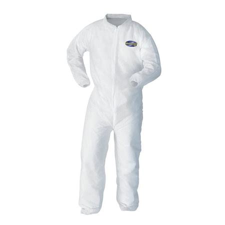 Kimberly-Clark Collared Disposable Coveralls, 25 PK, White, SMMMS ...