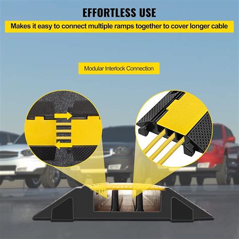 Happybuy 1 Pack of 3-Channel Rubber Cable Protector India | Ubuy