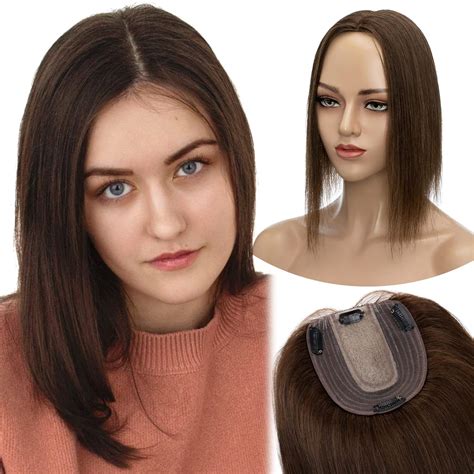 OSEN Synthetic 18 Inch Hair Wig Women Middle Partition Synthetic Hair 3 ...