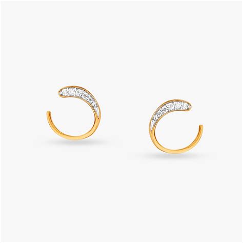 Edgy Minimal Diamond Stud Earrings