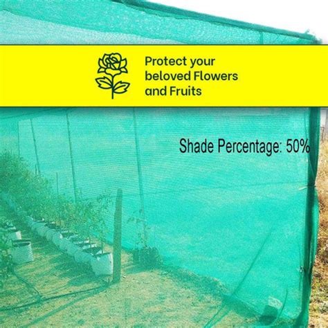 ZIMBLE green colour net for garden fencing and 50% Sun-Block Shade ...
