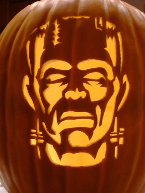 Frankenstein Pumpkin Carving Template