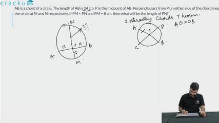 [Video] AB is a chord of a circle. The length of AB is 24 cm. P is the ...