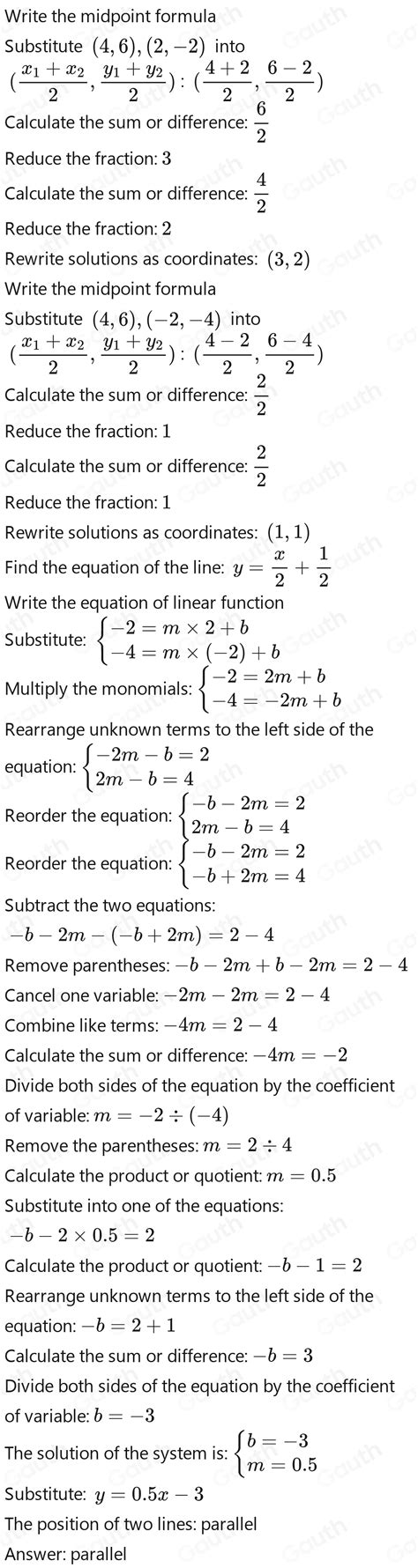 Solved: A, B and C are the vertices of a triangle. A has coordinates (4 ...