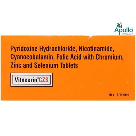 Vitneurin CZS Tablet 15's Price, Uses, Side Effects, Composition ...