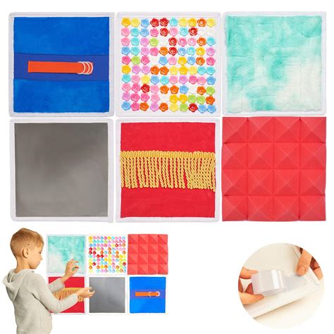 Snapklik.com : Sensory Wall Panel For Kids 6 Pcs Sensory Squares ...