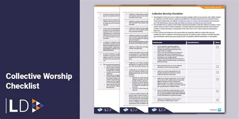 Collective Worship Requirements Checklist (teacher made)