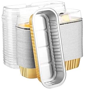 Convenient Mini Loaf Pans with Lids -Aluminum Foil Baking Containers ...