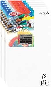 Variety Canvas 4 X 8 Inch Cotton Canvas Board for Painting, 5OZ Primed ...