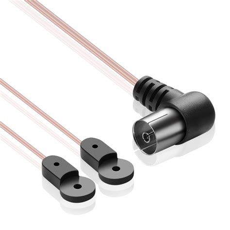 Buy FM Radio T Dipole Antenna, 75 Ohm Copper Aerial HD F Type Female ...