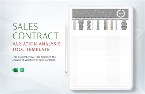 Sales Contract Variation Analysis Tool Template in Excel, Google Sheets - Download | Template.net