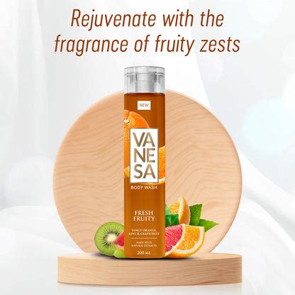 Vanesa Fresh Fruity Body Wash Pack of 4 - 200 ml Each