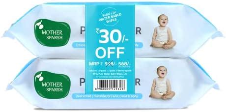 Buy Mother Sparsh 99% Pure Water (Unscented) Baby Wipes I Natural Plant ...