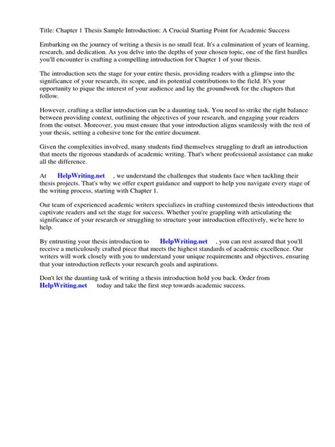 Image result for Sample Dissertation Introduction Chapter