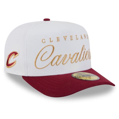 Men's New Era White/Wine Cleveland Cavaliers 2025 NBA Draft A-Frame ...