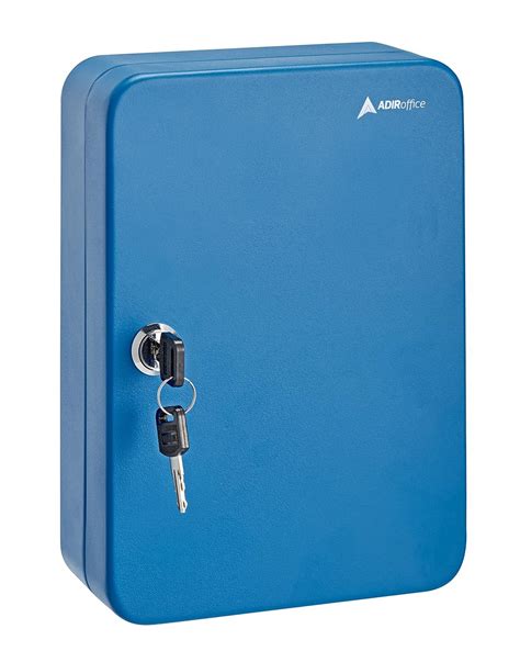 AdirOffice Key Steel Security Cabinet Box - 48 Keys Slots - Blue ...