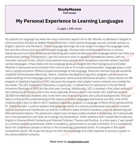 Image result for Experience Learning Language