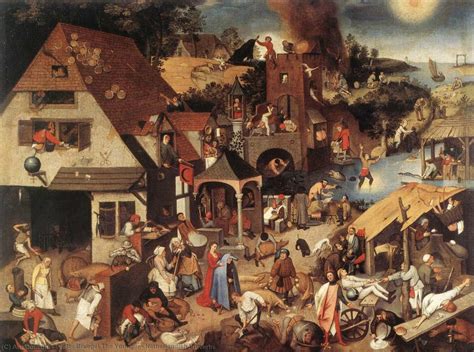 Netherlandish Proverbs - Pieter Bruegel The Younger | Wikioo.org - The ...