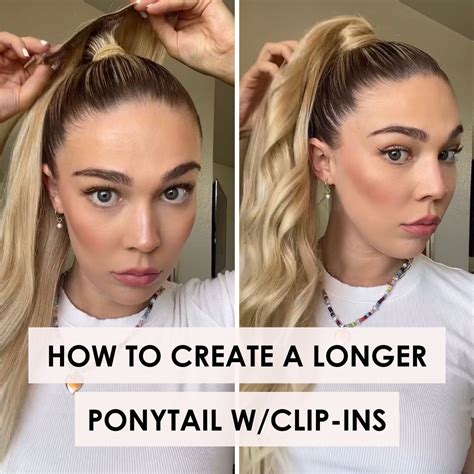 How To Create A Long Ponytail Using Clip In Hair Extensions By Cashmere ...
