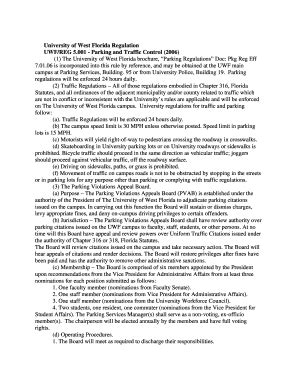 University Of West Florida Regulation UWF/REG 5 - Uwf - Fill and Sign ...
