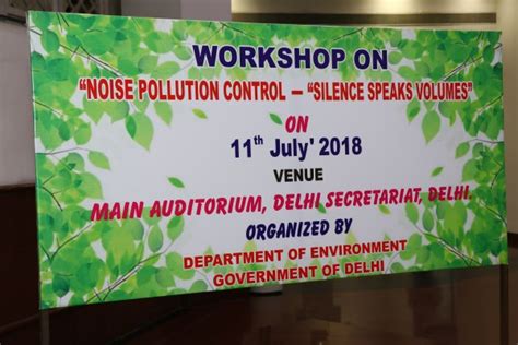 Workshop on Noise Pollution Control 11th July 2018 | Department of ...