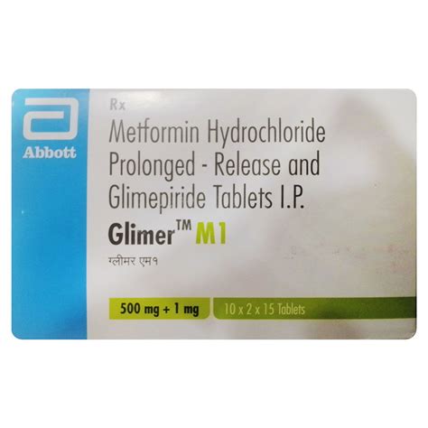 Glimer M1 Tablet 15's | Uses, Side Effects, Price | Apollo Pharmacy