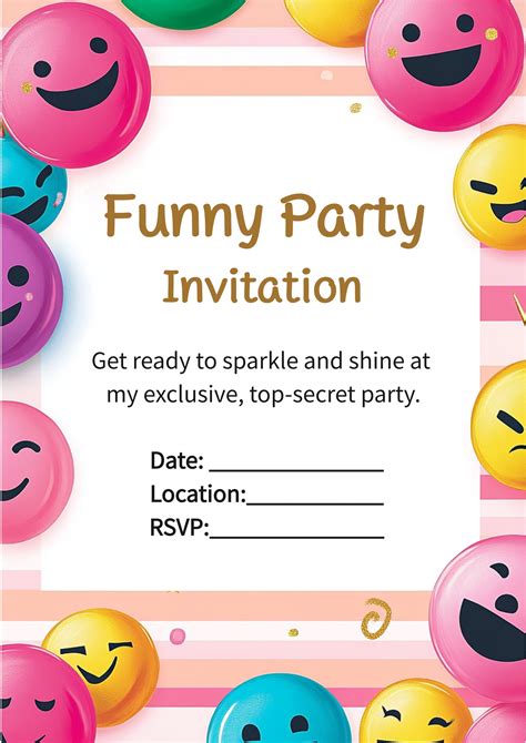Invations Blank Emoji Template Emoji Birthday Party Printables For