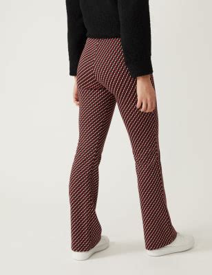 Printed High Waisted Flared Leggings