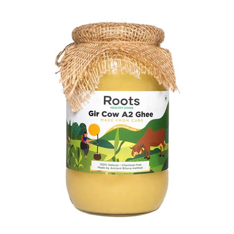 Roots A2 Pure Ghee | Premium Desi Gir Cow | Vedic Bilona Method ...