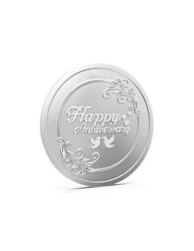 Aspect Bullion Happy Anniversary Silver Coin Of 100 Grams in 24 Karat