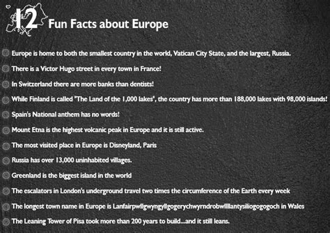 12 Fun Facts About Europe | PDF