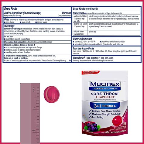 Mucinex InstaSoothe Sore Throat + Pain Relief Drops - Elderberry & Wild ...