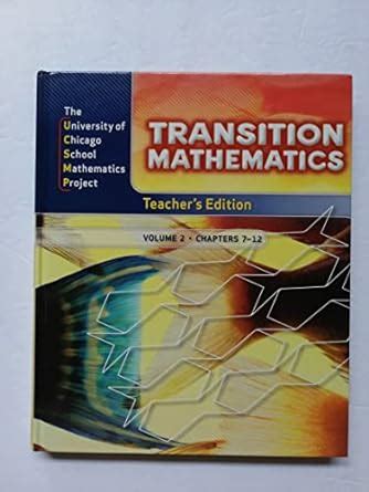 Buy Transition Mathematics: Teacher's Edition Volume 2 (UCSMP ...