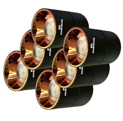 TB Technobeam 12 Watts Surface Cylinder Light Black Body Rose Reflector ...