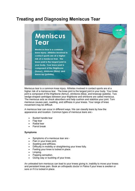 Meniscus Pain Symptoms