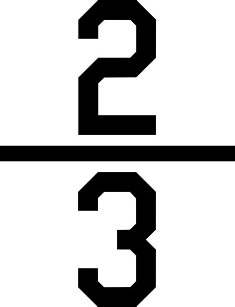 Numerical fraction 2/3 | ClipArt ETC